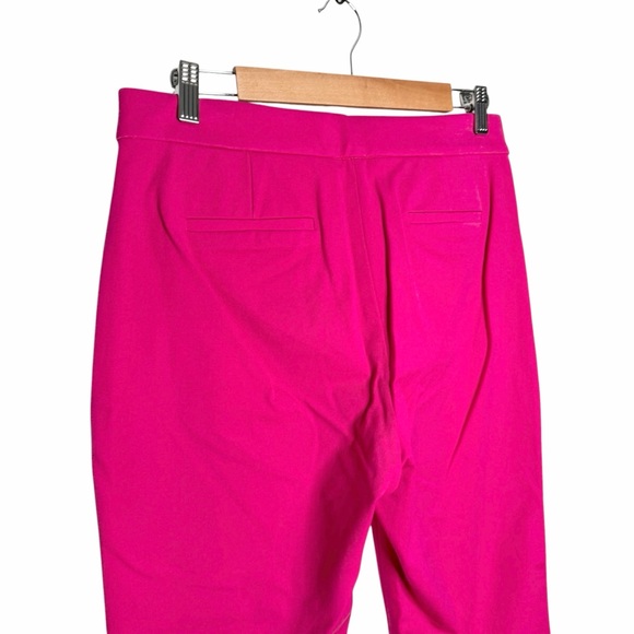 J. Crew Bright Pink Kelsey Cropped Flare Pants Size 8 - Picture 6 of 9